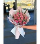 İthal 15 Pembe Gül Buketi