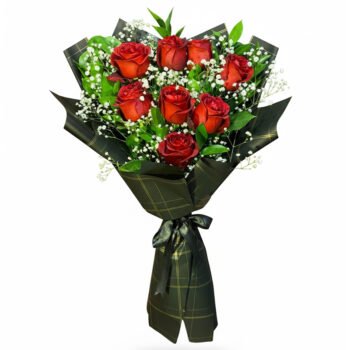 8'li Kırmızı Gül Buketi