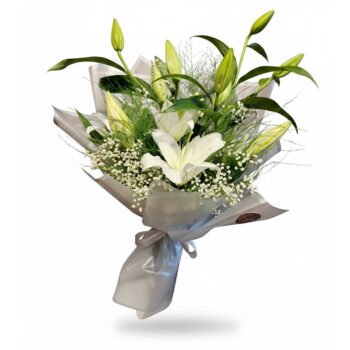 Zarif Beyaz Lilyum Buketi