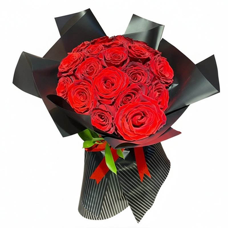İthal 20 Kırmızı Gül Buketi
