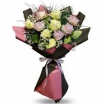 Pastel Rüya – Lila & Krem Gül Buketi