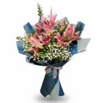 Midnight Rose Lilyum Buketi