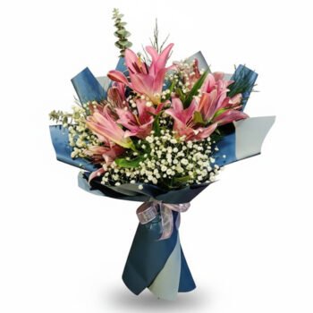 Midnight Rose Lilyum Buketi