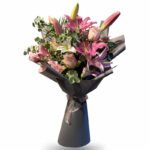 Pink Lilyum & pink Roses