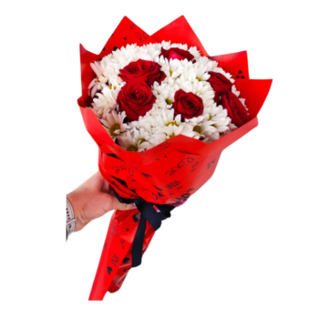 6'lı GÜL VE PAPATYA BUKETİ